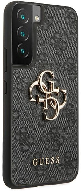 Панель Guess Hardcase 4G Big Metal Logo для Samsung Galaxy S22 Сірий (3666339046682) - зображення 3