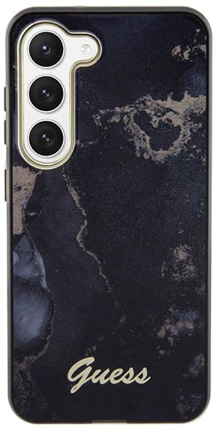 Панель Guess Golden Marble Collection для Samsung Galaxy S23 Чорний (3666339117344) - зображення 3