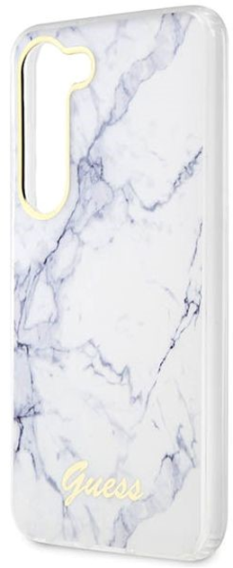 Etui plecki Guess Marble do Samsung Galaxy S23 White (3666339117405) - obraz 2