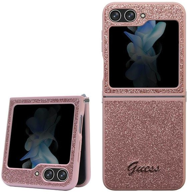 Etui plecki Guess Glitter Script do Samsung Galaxy Z Flip 5 Pink (3666339173999) - obraz 2