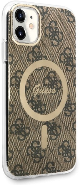 Панель Guess 4G MagSafe для Apple iPhone 11 Коричневий (3666339126841) - зображення 3