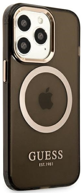 Панель Guess Gold Outline Translucent MagSafe для Apple iPhone 13/13 Pro Чорний (3666339057039) - зображення 3