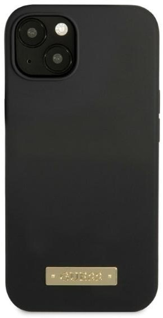 Etui plecki Guess Silicone Logo Plate MagSafe do Apple iPhone 13 Black (3666339056827) - obraz 2