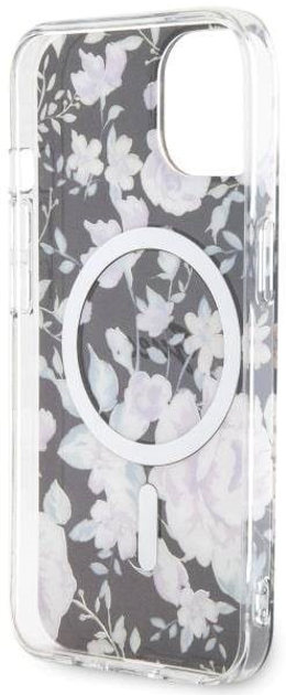 Панель Guess Flower MagSafe для Apple iPhone 14 Чорний (3666339115517) - зображення 2
