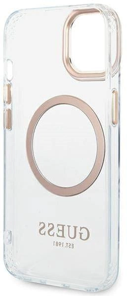 Панель Guess Metal Outline Magsafe для Apple iPhone 14 Золотий (3666339069704) - зображення 2