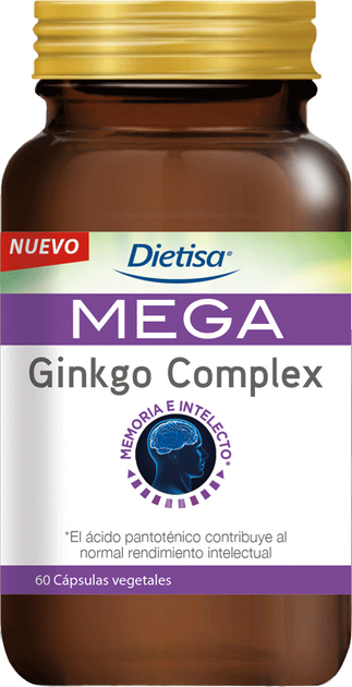 Натуральна харчова добавка Dietisa Mega Ginkgo Complex 60 капсул (3175681206038) - зображення 1