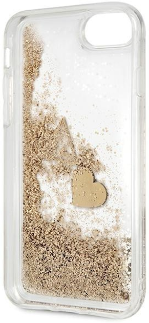 Etui plecki Guess Glitter Charms do Apple iPhone 7/8 Gold (3700740478554) - obraz 1