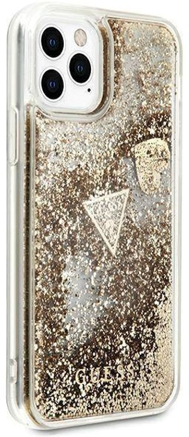 Etui plecki Guess Glitter Charms do Apple iPhone 11 Pro Gold (3700740478615) - obraz 1