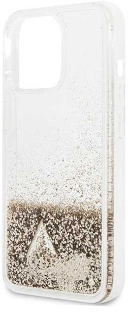 Etui plecki Guess Glitter Charms do Apple iPhone 14 Pro Gold (3666339094010) - obraz 2