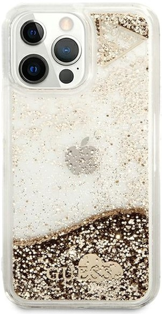 Etui plecki Guess Glitter Charms do Apple iPhone 13 Pro Max Gold (3666339036331) - obraz 2