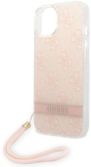 Панель Guess 4G Print Strap для Apple iPhone 14 Plus Рожевий (3666339093884) - зображення 3