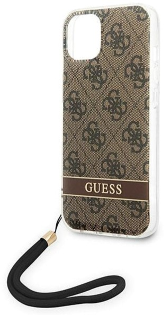 Etui plecki Guess 4G Print Strap do Apple iPhone 14 Brown (3666339093839) - obraz 3