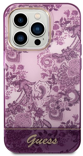 Панель Guess Porcelain Collection для Apple iPhone 14 Pro Max Фуксія (3666339064396) - зображення 2