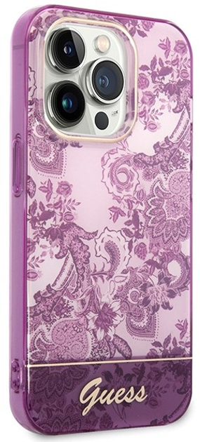 Панель Guess Porcelain Collection для Apple iPhone 14 Pro Max Фуксія (3666339064396) - зображення 3