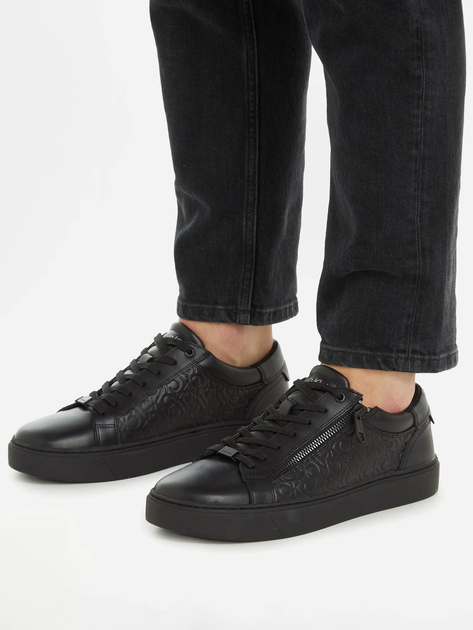 Sneakersy męskie skórzane do kostki Calvin Klein HM0HM01188 42 Czarne (8720108734912) - obraz 4