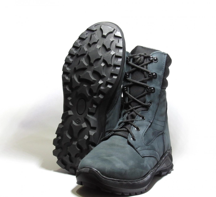 Берцы зимние с мембранным утеплителем до -20'С, обувь для военных, Нацгвардии, полиции KROK BЗ4, 45 размер, черные, 01.45 - изображение 1