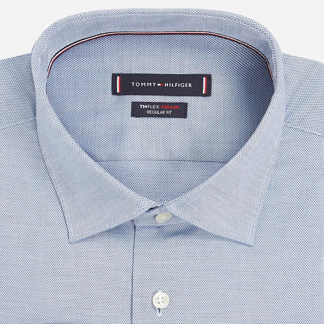 Сорочка чоловіча Tommy Hilfiger MW0MW32920 DXD NAVY 42 Блакитна (8720645104995) - зображення 3