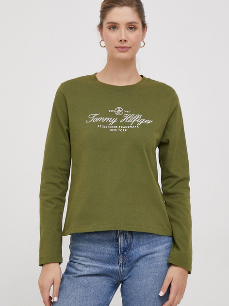 Longsleeve damski Tommy Hilfiger WW0WW40292-Green L Zielony (8720645372578) - obraz 1