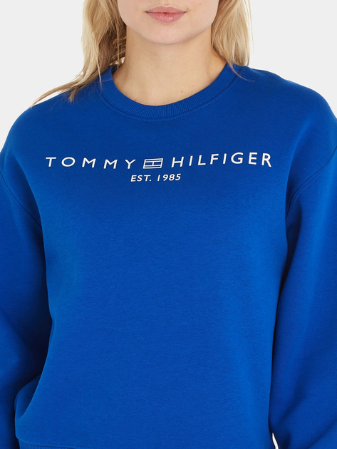 Світшот жіночий Tommy Hilfiger WW0WW39791 S Синій (8720645399995) - зображення 3