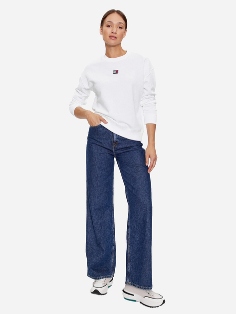 Bluza damska bez kaptura Tommy Jeans DW0DW16138 S Biała (8720644464571) - obraz 3