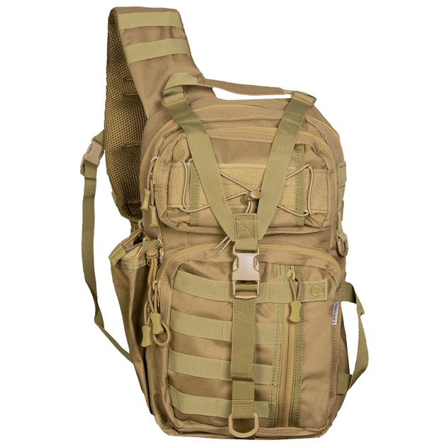 Тактичний однолямковий рюкзак Camotec з прихованим відділенням для зброї TCB Койот - зображення 1