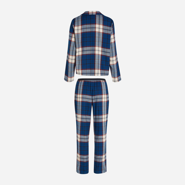 Piżama damska z długimi spodniami i długim rękawem flanelowa Tommy Hilfiger UW0UW03961 L Granatowa (8720645402886) - obraz 5