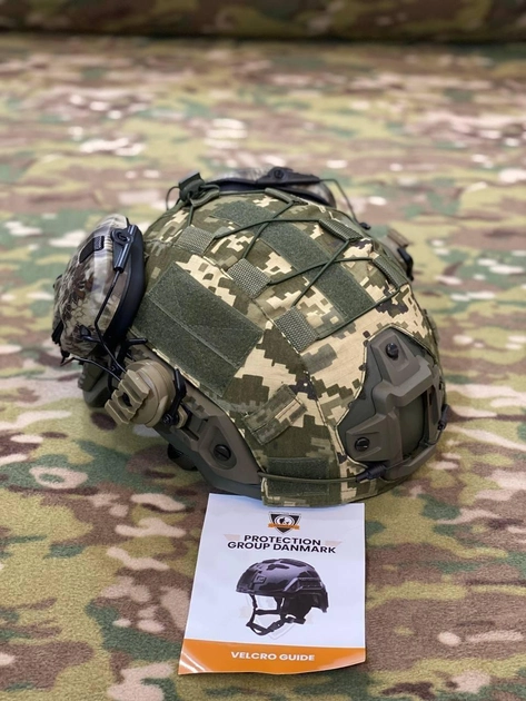 Тактический военный кавер на шлем каску ARCH PGD Denmark Пиксель M - изображение 1