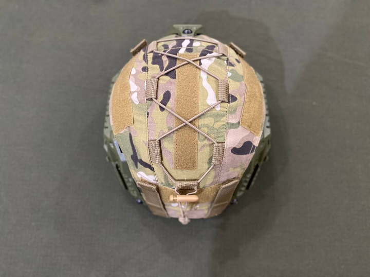 Кавер тактический multicam для шлема на каску Sestan Busch кавер мультикам фаст без ушей чехол на шолом XL - изображение 2