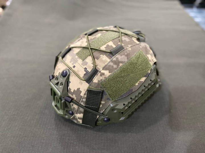 Тактичний військовий кавер на шолом каску Sestan Busch Піксель XL - зображення 1