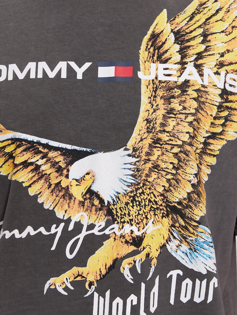 Koszulka męska bawełniana Tommy Jeans DM0DM17737 L Grafitowa (8720644975879) - obraz 5