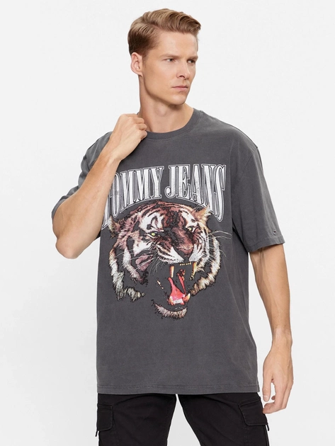 Koszulka męska Tommy Jeans DM0DM17740 L Szara (8720645024132) - obraz 1
