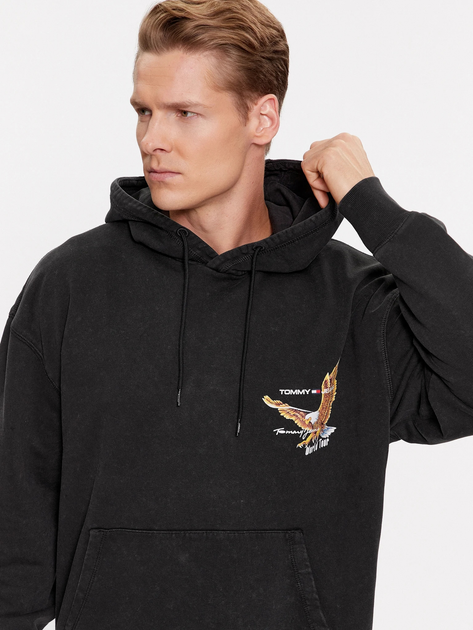 Худі чоловіче Tommy Jeans DM0DM17812-Black S Чорне (8720645049340) - зображення 4