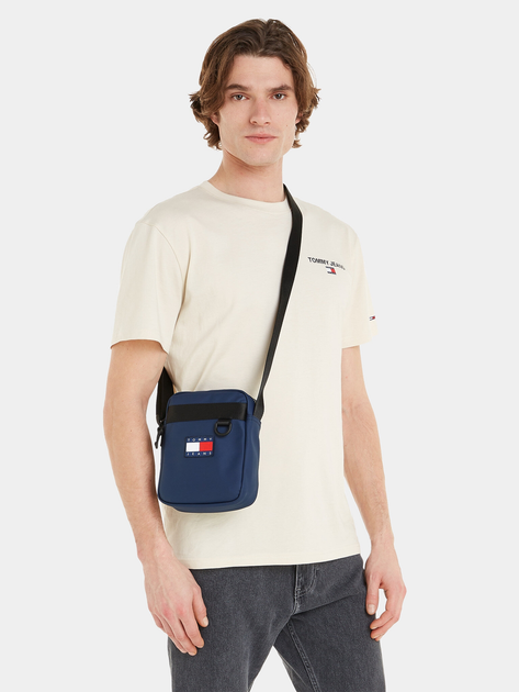 Torba listonoszka męska Tommy Jeans AM0AM11663 C87 TJM DLY ELEV Reporter Granatowa (8720645288831) - obraz 3