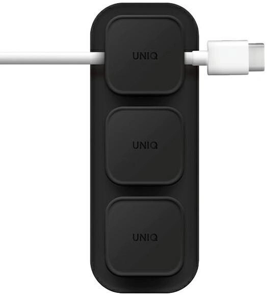 Органайзер Uniq Pod Mag для кабелю самоклеючий, магнітний Темно-сірий (8886463684948) - зображення 1