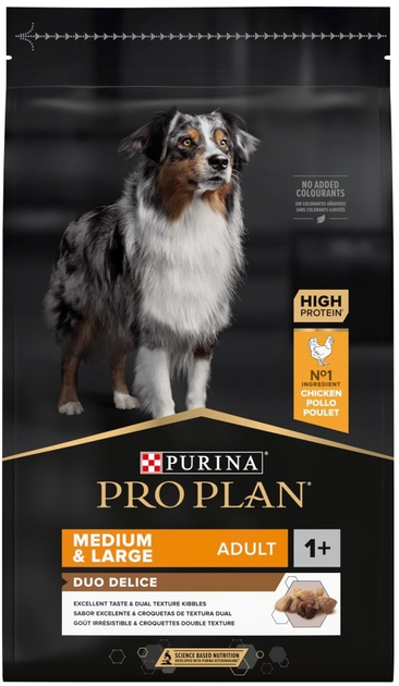 Sucha karma Purina Pro Plan DUO DELICE Medium and Large dla dorosłych psów wszystkich ras 10 kg (7613034083746) - obraz 1