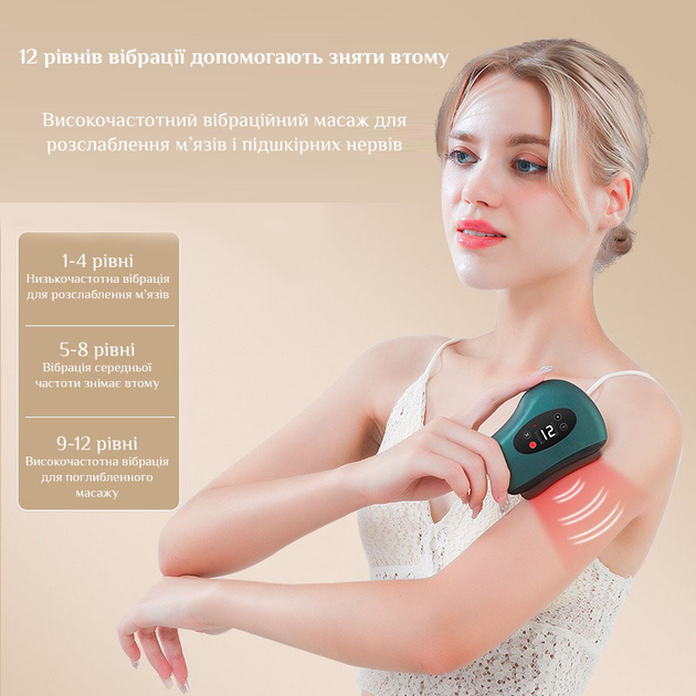 Лифтинг массажер для тела/лица скребок гуаша вибрационный с подогревом ...