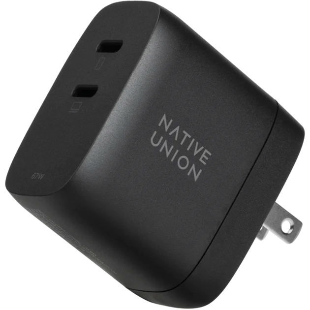 Зарядное устройство Native Union Fast GaN Charger PD 67W Dual USB-C Port, Black (FAST-PD67-BLK-INT) - изображение 5