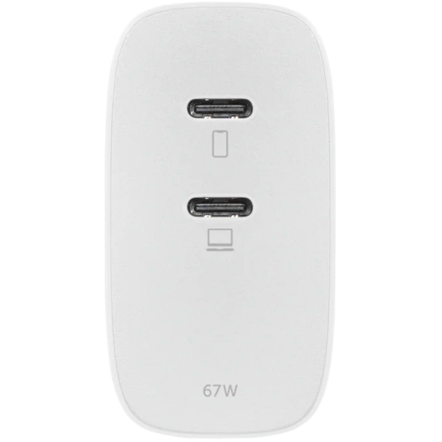 Зарядное устройство Native Union Fast GaN Charger PD 67W Dual USB-C Port, White (FAST-PD67-WHT-INT) - Фото 6 Зарядное устройство Native Union Fast GaN Charger PD 67W Dual USB-C Port, White (FAST-PD67-WHT-INT) - изображение 6
