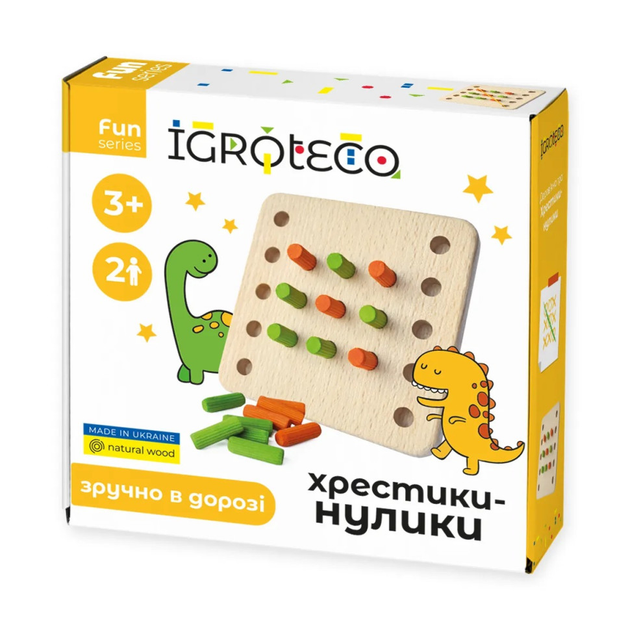 Деревянная игра "Крестики-нолики" Igroteco 900576, 11х11 см – фото ...