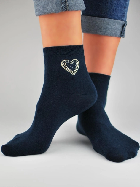 Жіночі шкарпетки Noviti SB027-W-01 35-38 Темно-сині (5905204316429) - зображення 1