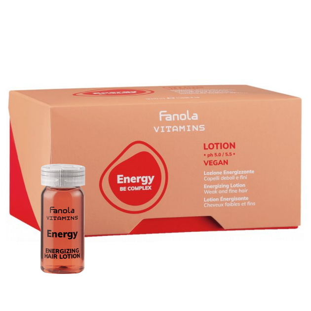 Ампули-лосьйон проти випадання волосся Fanola Vitamins Energy 10 мл x12 шт - Фото 1 Ампули-лосьйон проти випадання волосся Fanola Vitamins Energy 10 мл x12 шт - зображення 1