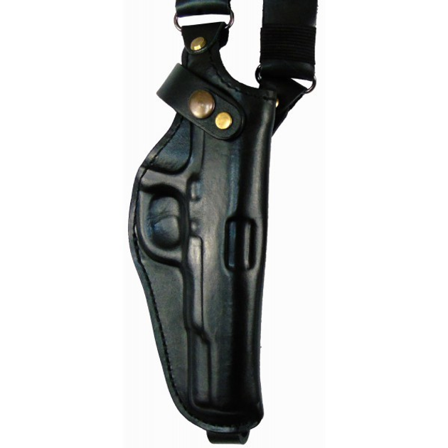 Кобура Медан для Эрма 38 оперативная кожаная формованная с кожаным креплением вертикальная (1007 Эрма 38) - изображение 2