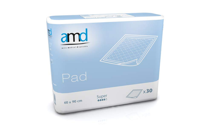 Одноразові пелюшки Amd Pad Super 60x90 30 шт (3401046586829) - зображення 1