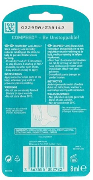 Стік проти мозолів Compeed Anti Blister Stick 8 мл (3663555002249) - зображення 2