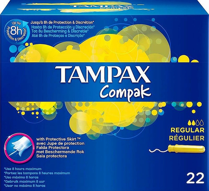 Тампони Tampax Compak Regular 22 шт (4015400715320) - зображення 1