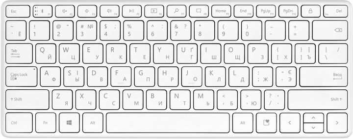 Клавіатура бездротова Microsoft Designer Compact Bluetooth Glacier White (21Y-00041) - зображення 1