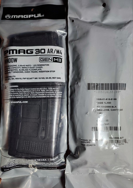 Магазин Magpul PMAG 30 AR GEN M3 Window 5.56x45 для AR15 (070755) - зображення 1