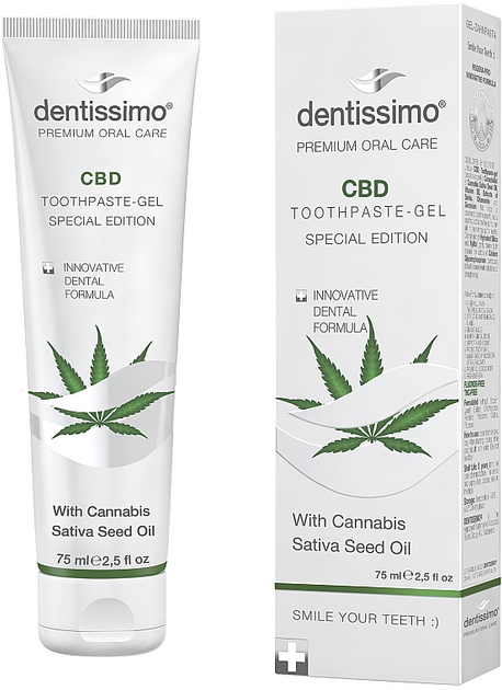 Зубная паста-гель с маслом семян конопли - Dentissimo CBD Toothpaste ...