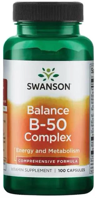 Suplement diety Swanson Balance B-50 Complex 100 kapsułek (0087614010571) - obraz 1