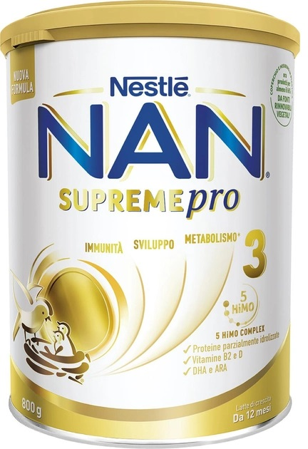 Суміш Nestle NAN Supreme Pro 3 з 5 олігосахаридами для харчування дітей від 12 місяців 800 г (7613287572875) - изображение 1